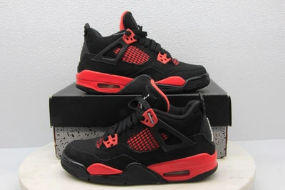 Air Jordan 4 Retro (GS) Red Thunder Sneakers 408452-016 Youth Size 4Y - Image 1 of 4