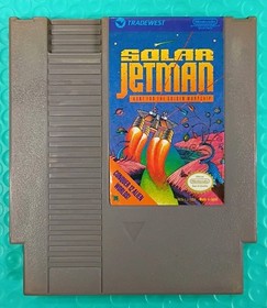 Cartucho de juego Solar Jetman: Hunt For The Golden Warpship (1990, NES) funcionando