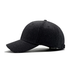 Full Closure Closed Wool Baseball Cap Oversize Plain Winter Warm Hat XL - Picture 1 of 12