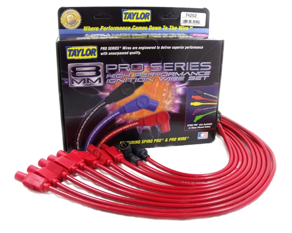 Conjunto de fios de ignição Taylor Cable 74252 8mm Spiro-Pro - Imagem 1 de 4