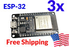 3Pcs ESP32 ESP-32 REV1 Dev Board Wifi Bluetooth Module WROOM Arduino IDE Compat.