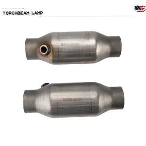 2Pcs Catalytic Converter 2.5" Universal Stainless Steel 11" Length EPA Approved - Picture 1 of 12