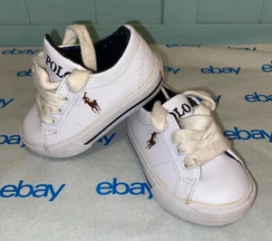 Polo Ralph Lauren Toddler Sneakers Shoes White US Size 4 - Picture 1 of 6
