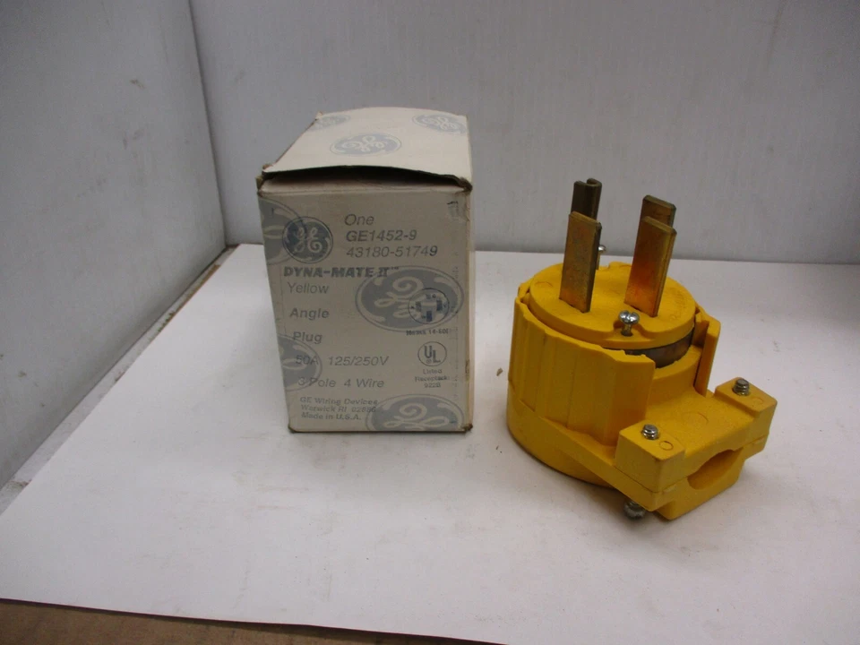 One GE GE1452-9 Dyna-Mate II 3-wire 4 wire 50A 125/250V - image 1 of 1