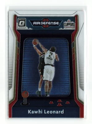KAWHI LEONARD #4 2020-21 PANINI DONRUSS OPTIC CLIPPERS AIR DEFENSE - Image 1 of 2