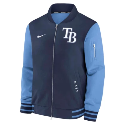 Tampa Bay Rays Nike Authentic Collection Dugout Full-Zip Bomber Jacket 2025 MLB - Image 1 of 3