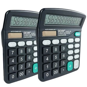 Nutabevr 2 pièce 12 Chiffres Calculette de Bureau Solaire et à Batterie Calcu... - Photo 1/7