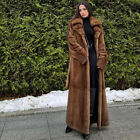 Damskie prawdziwe futro norek Naturalne prawdziwe futro Długa kurtka Zimowy luksusowy płaszcz