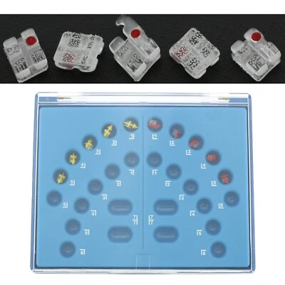 1 CAJA Brackets Dentales Ortodoncia Zafiro Cerámica Transparente Roth 022 3 Superior Foto 1 de 4