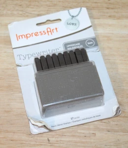 Impress Art Typewriter Uppercase Letters 3mm 27pcs Basic Metal Stamps - Picture 1 of 2