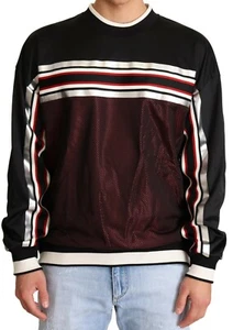 DOLCE & GABBANA Sweater Black Red Mesh Sport Pullover Crewneck IT50 / US40 / L - Picture 1 of 8