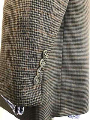 TOMMY HILFIGER Mens Sport Coat Jacket Blazer OLIVE GREEN HOUNDSTOOTH 40R  * - Image 1 of 4