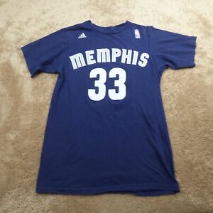 Memphis Grizzlies NBA Tee Mens Small ADIDAS Ultimate Tee Blue #33 Gasol