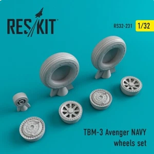 Reskit RS32-0231 - 1/32 TBM-3 Avenger NAVY wheels set for aircraft model scale - Picture 1 of 12