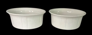 Oneida OvenBrite Large Ramekins 12oz White Porcelain Souffle Dishes Set of 2 - Picture 1 of 4