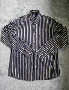 Eden Park Club House Mens LS Multi Coloured Striped Button Up Shirt Size L - Picture 1 of 5