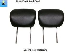 864301LZ0B 14 15 16 17 Infiniti QX80 Left & Right Rear 2nd Row Headrests - Picture 1 of 13