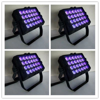 Square 24x18W RGBWA UV 6in1 led flat par flood light outdoor Hotel Garden Stage - Image 1 of 4