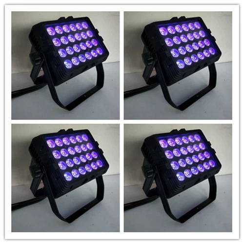 Square 24x18W RGBWA UV 6in1 led flat par flood light outdoor Hotel Garden Stage - Image 1 of 4