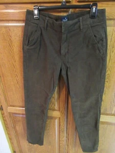 American Eagle Women's Tomgirl Pants-Regular Stretch - Size 8 - Dark Olive Green - Picture 1 of 8