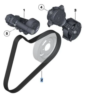 OEM MINI Cooper Ribbed Belt V-Belt Water Pump Drive Belt 11287604014 Foto 1 de 2