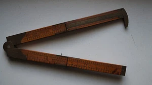 1930s Stanley BUCHSBAUM & MESSING Zimmermanns Lineal Werkzeug N° 132 12" - Bild 1 von 5