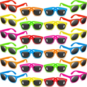 Party Sunglasses for Kids 24 Pack with UV400 Protection Eyewear Neon Sunglass... - Picture 1 of 1
