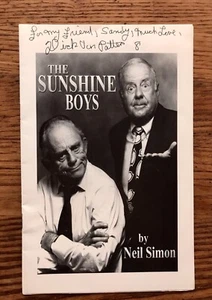 Dick Van Patten SIGNED The Sunshine Boys Show Pamphlet Falcon Theatre - Picture 1 of 1