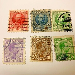 Vintage Denmark Postage Stamps - Picture 1 of 2