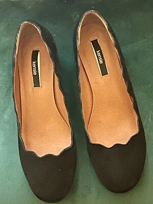 Zapatos Kensie para mujer 8M Aubree vieira tacón negro gamuza Foto 1 de 4