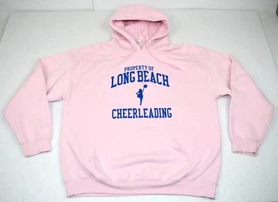 Sudadera De Colección Larga Playa Animadora Talla M/L Años 90 Burbuja Goma Rosa Sudadera con Capucha Foto 1 de 4
