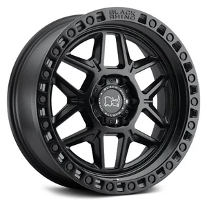 NEW 17x9 SET OF BLACK RHINO KELSO WHEELS MATTE BLACK 2020-2024 JEEP GLADIATOR - Picture 1 of 3