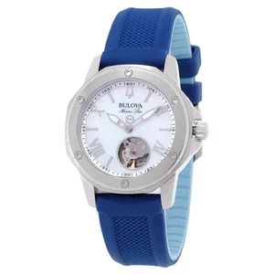 Bulova Marine Star Automatic Silver Dial Ladies Watch 96L324 - Picture 1 of 3