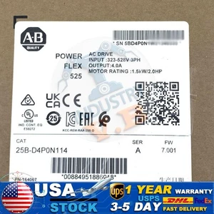 AB 25B-D4P0N114 Allen Bradley PowerFlex 525 1,5 kW 2 hp accionamiento de CA nuevo sellado 2023 - Imagen 1 de 4