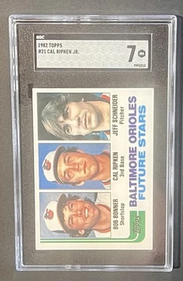 1982 Topps Cal Ripken Jr. #21 Rookie SGC 7 NM – Hall of Fame Orioles - Image 1 of 2