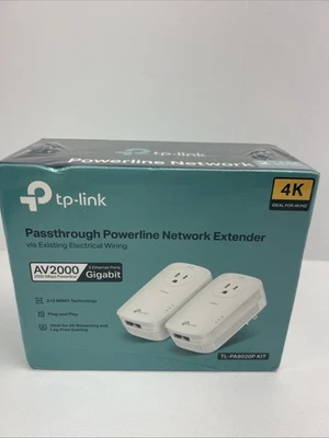 TP-LINK TL-PA9020P KIT AV2000 2-Port Gigabit Powerline Starter Kit New Sealed - Image 1 of 4