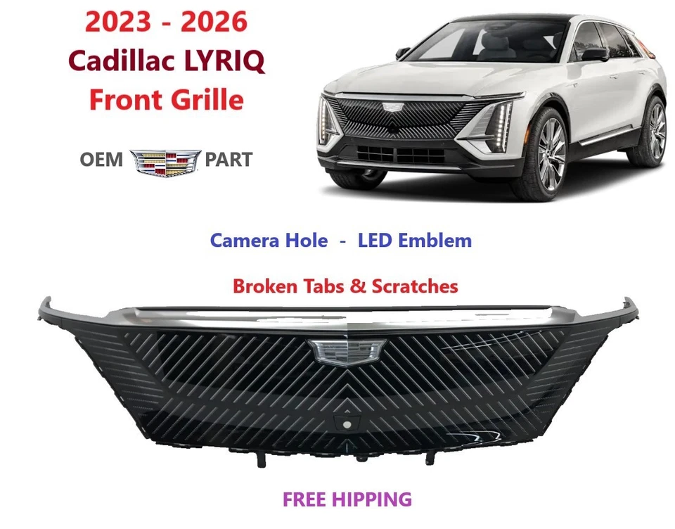 OEM 2023 2024 2025 2026 Cadillac LYRIQ parrilla superior delantera emblema LED orificio de cámara Foto 1 de 4
