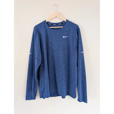 Nike Dri-FIT Running Long Sleeve Shirt Mens XL Blue Athletic Workout Performance - Image 1 of 4