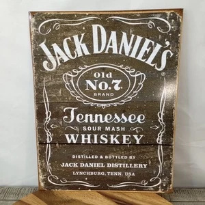 Jack Daniels Whisky Old No. 7 Distressed Metal Tin Sign 12-1/2" X 16" - Picture 1 of 10