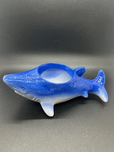 Great White Shark Planter Rocket Farms Blue Ceramic Succulent Cactus Decor BN12 - Picture 1 of 7