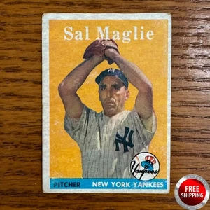1958 Topps #43 Sal Maglie New York Yankees Sehr guter Zustand - Bild 1 von 2