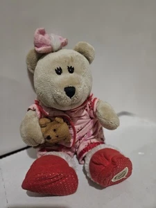 Starbucks Coffee Plush Bearista Bear Teddy Pink Pajamas Christmas 2007 10" - Picture 1 of 5