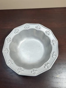 Wilton Zinn RWP Schüssel Fleur-De-Lis Royal Lily rund 9,75" - Bild 1 von 16