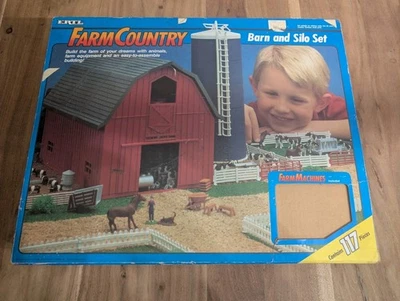 ERTL FARM COUNTRY Barn And Silo Set 1990 Playset Incomplete + Bonus Shed - Image 1 of 4
