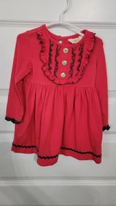 Usado en Excelente Condición Vestido Matilda Jane Rojo Manga Larga 12-18M - Imagen 1 de 3