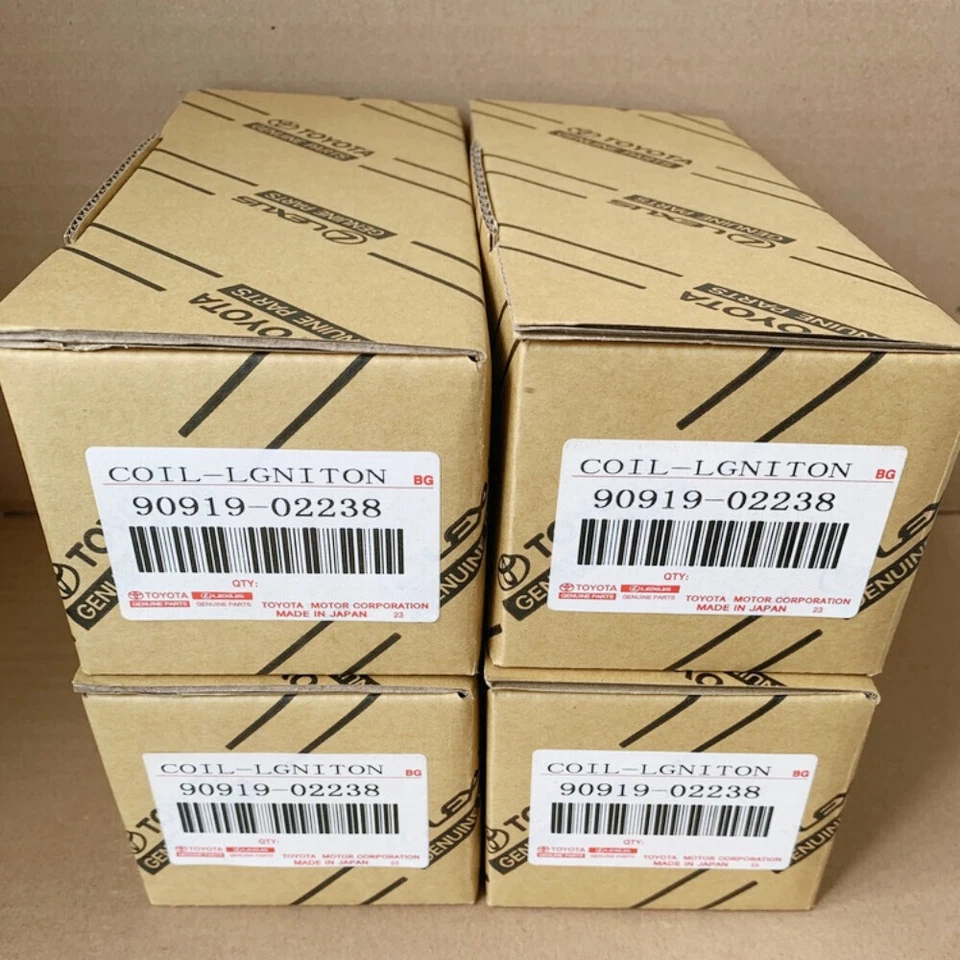 4X OEM DENSO Ignition Coils 90919-02238 for Celica GTS Corolla Matrix - Image 1 of 2