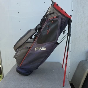 Ping Hoofer 14 stand bag/ Cart Bag, Red / Navy / Grey, Nice - Picture 1 of 15