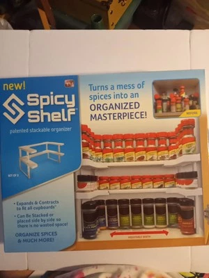 Estante picante como se ve en TV expandible para todos los armarios estante de especias nuevo Foto 1 de 4