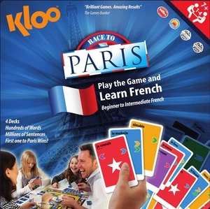 KLOO Learn French Board Game “Race to Paris” | Fun for Family Kids Adults | - Picture 1 of 5