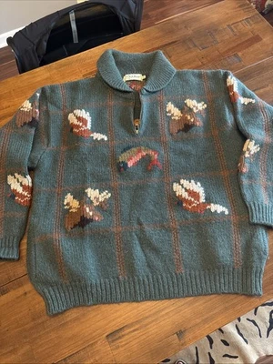 Vintage Men’s LL Bean Wool Sweater, Hunting, Size XL - Image 1 of 4